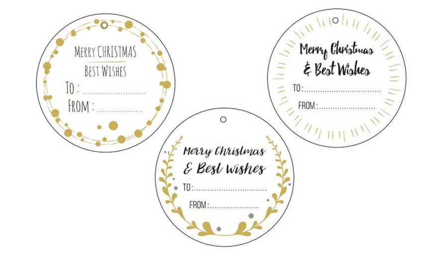 Les plus belles étiquettes de Noël imprimables, et gratuites !